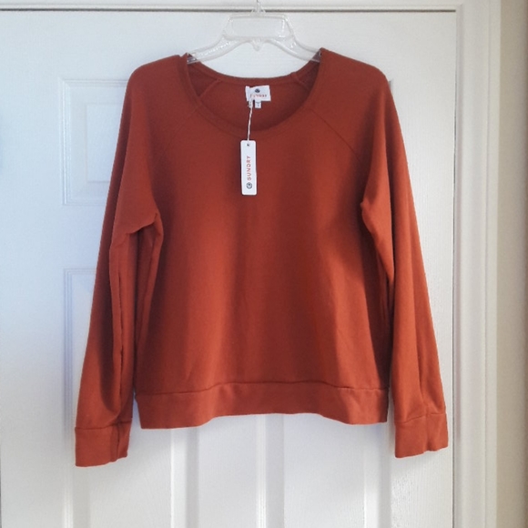 Sundry | Tops | Sundry Rust Long Sleeve Sweatshirt | Poshmark